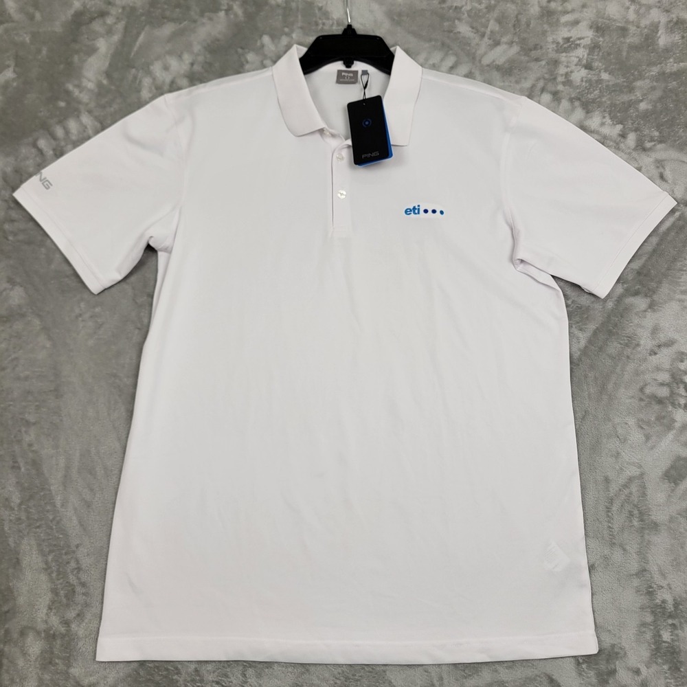 Ping Sensor Cool Golf Polo Mens Shirt XL Short Sleeve White Performance (NWT)